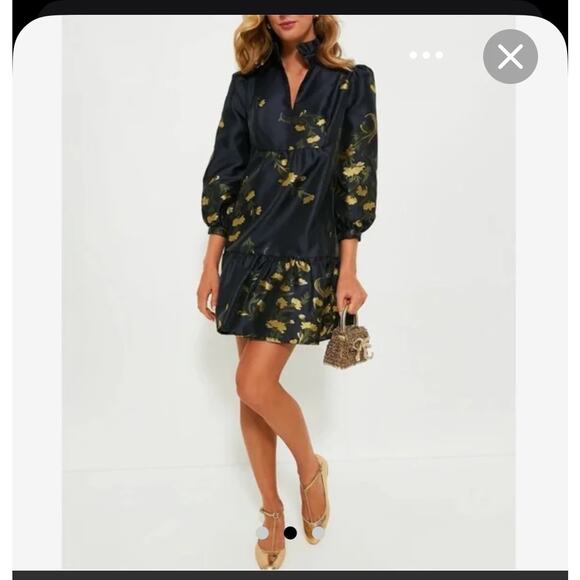 Tuckernuck Navy Floral Jacquard Dress – XS - Picture 2 of 8